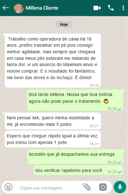 Depimento da Millena